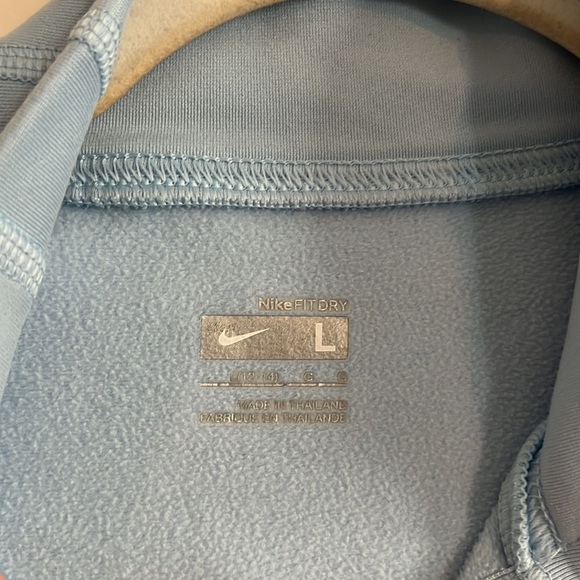 Nike Fit Dry Quarter Zip L 14-16 Activewear Athleisure Casual Workout Light Blue - Picture 3 of 7